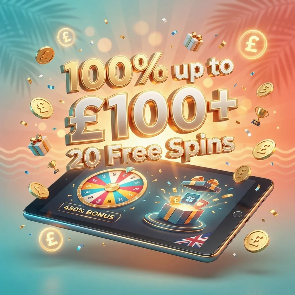 100% up to £100+ 20 Free Spins